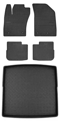 Produktbild von Gummimatten + Kofferraumwanne für Fiat Tipo II 2015- (Kombi) – Schwarz, passgenau – Wielganizator SolidPRO