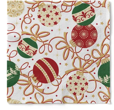 Produktbild von Sovie HORECA Weihnachtsserviette Belinda aus Tissue 40 x 40 cm, 100 Stück - Weihnachten