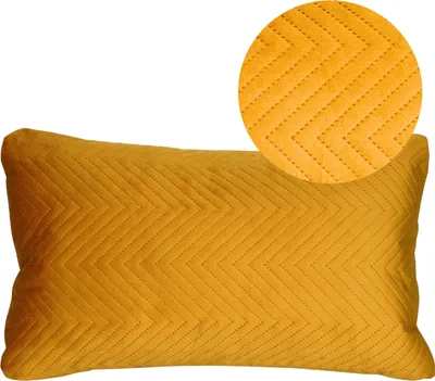 Produktbild von Geronimo | Dekokissen - Gelb - 50x30 cm - Gestepptes Kissen - Maschinenwaschbar - Abnehmbarer Bezug - Antiallergisch