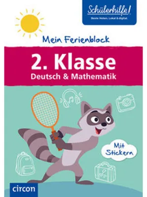 Immagine prodotto di Ferienblock 2. Klasse mit spielerischen Übungen, Lernrätseln und Belohnungsstickern