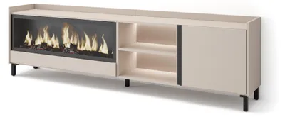 Produktbild von TV-Möbel Holzeffekt beige 212x35x61cm Kamin mit Feuereffekt XXL