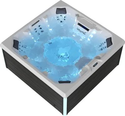 Produktbild von TroniTechnik® TORCELLO, großzügiger 210x210 cm Whirlpool, Sanitäracryl, Farblicht, kräftige Hydromassage, integrierte Heizfunktion