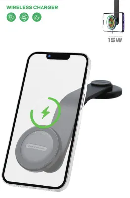 Image de Support De Voiture Magnétique 15W Charge Sans Fil Rapide Puissant Tr