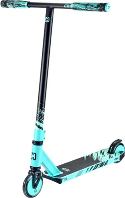 Produktbild von Core CB1 Stunt-Scooter, Schwarz/Türkis, 110-mm-Räder, ABEC-9-Kugellager und Aluminiumdeck
