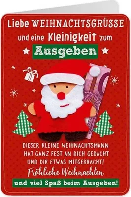 Produktbild von Weihnachtskarte - Geldkarte - Liebe Weihnachtsgrüße