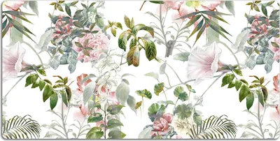 Produktbild von Schreibtischmatte Tischunterlage 90x45 cm Mauspad - Zarte Blume