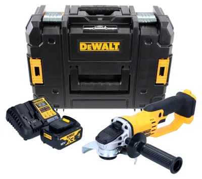Image de DeWalt DCG 412 M1T Meuleuse d'angle sans fil 18 V 125 mm + 1x batterie 4,0 Ah + chargeur + TSTAK