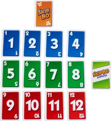 Immagine prodotto di Gioco di carte Skip-Bo Express, veloce, 2 giocatori, dai 7 anni in su