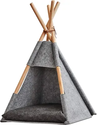 Image de Zeller Tente pour chats Tipi Feutre Cave à chats Lit pour chats gris 14378