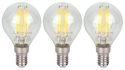 Produktbild von LED Line E14 LED-Lampe P45 4W 480lm 2700K warmweiß 3 Stück