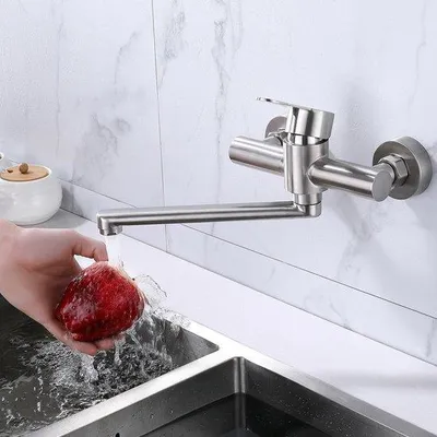 Produktbild von Famanu Wasserhahn aus Edelstahl - Hochwertig, 360° drehbar