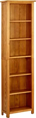 Produktbild von Bücherregal 6 Fächer 52x22x180 cm Massivholz Eiche