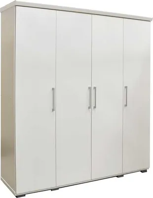 Image de Mike Armoire 4 portes : Blanc | 183x160x52cm