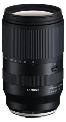 Zdjęcie produktu dla Tamron 18 300mm F 3.5 6.3 z III VC VXD Sony E Mount MILC SRL Ultratele zoom obiektyw czarny