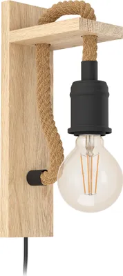 Image de Eglo 43197 RAMPSIDE E27 Applique murale noir marron