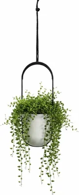 Immagine prodotto di HowHomely | Vaso per piante - Vaso sospeso - L18xA17 cm - color crema - Vaso a sospensione - Pratico - Vaso da fiori