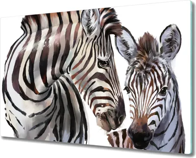 Produktbild von Coloray Hackbrett Kochplattenabdeckung Herdabdeckplatte 80x52 cm Schneidebrett Küchenbrett - Tierzebrastreifen