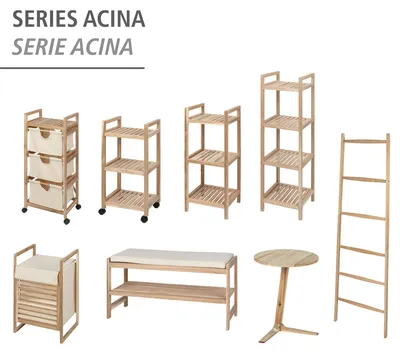 Immagine prodotto di WENKO Scala per asciugamani ACINA Portaoggetti in legno Bagno Doccia WC Stand Decorazione
