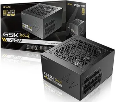 Produktbild von Antec GSK ATX3.1 750W 80 PLUS Gold, 750 W, 100 - 240 V, 50/60 Hz, 10 A, Aktiv, 100 W