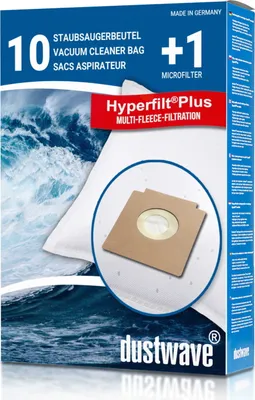 Produktbild von Dustwave® 10 Staubsaugerbeutel für Bomann SSB 104 / SSB104 - hocheffizient mit Hygieneverschluss -   Germany