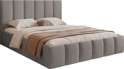 Produktbild von Selsey Sarafino - Polsterbett 160x200 cm, mit Bettkasten und Lattenrost, hellgrau