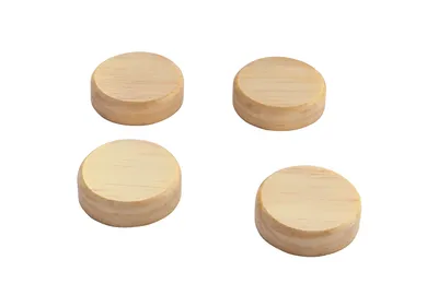 Zdjęcie produktu dla SIGEL BA210 NeoDym-Magnete - rund, Holz, beige, 4 Stück