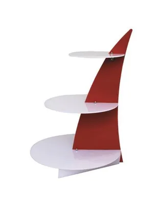 Produktbild von Tortenständer Etagere Kuchenständer Hochzeitskuchenständer 3 Etagen aus Acryl in Weiß/Rot