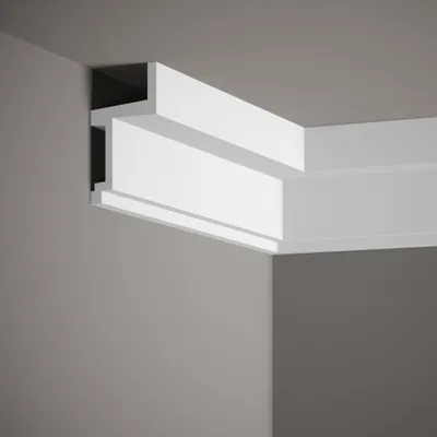 Produktbild von Mardom Deckenleiste MDB115 Profoam 60 x 110 x 2000 mm Weiß kantige Stuckleiste