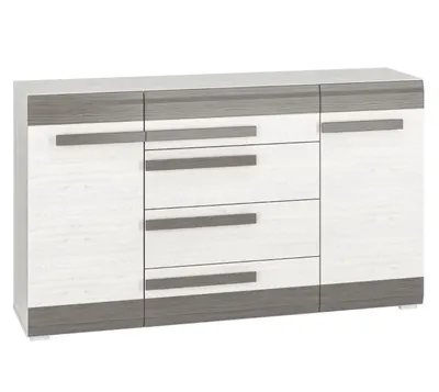 Zdjęcie produktu dla Komoda BIANKA 2D4S 165 sosna śnieżna/szara