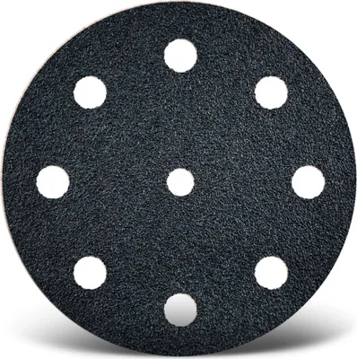 Produktbild von MENZER Black Klett-Schleifscheiben, 125 mm, 9-Loch, f. Exzenterschleifer, Siliciumcarbid (50 Stk.) K240