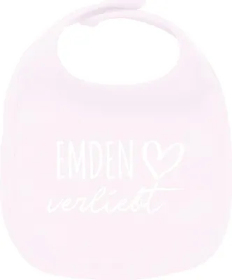 Produktbild von Huuraa Unisex Babylatz Emden verliebt Geschenk Babypink  Baumwolle Emden Mitbringsel