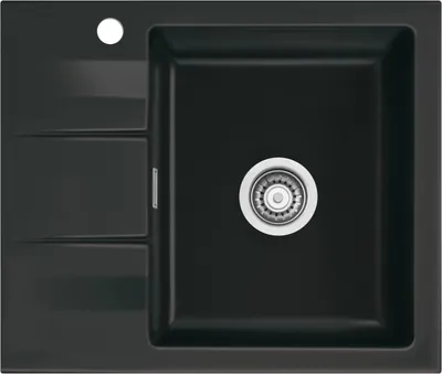 Produktbild von Systemceram KeraDomo Spüle GENEA 60 in NIGRA mit Handbetätigung / Einbauspüle