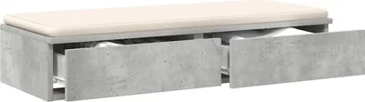 Image de vidaXL Tiroirs de lit gris béton 100 x 36,5 x 16,5 cm en aggloméré