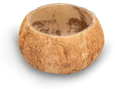 Produktbild von Kokosbecher Ø 10-13 cm | Kokosnussschale | Deko Kokosnuss | Futterschale | Vogelspielzeug | Schreddermaterial