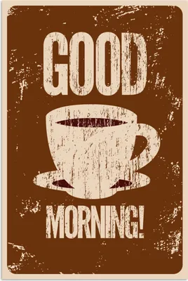 Produktbild von MuchoWow® Poster Kaffee - Sprichwörter - Guten Morgen! - Zitate - Jahrgang 60x90 cm - Wanddekoration