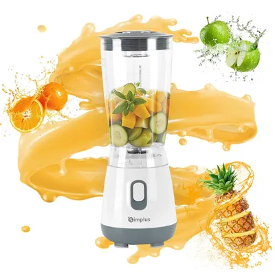 Mini-Blender 600 ml, 23.000 U/min, 4 Edelstahlmesser, tragbar