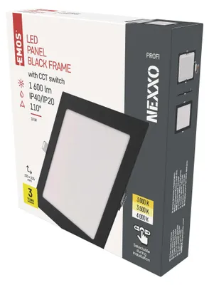 LED-Einbauleuchte NEXXO, quadratisch, silber, 18W, mit Change CCT