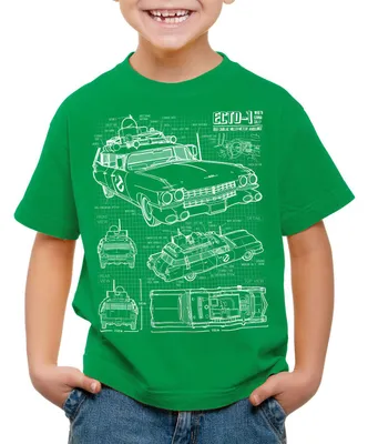 Produktbild von style3 ECTO-1 Blaupause Kinder T-Shirt geisterjäger