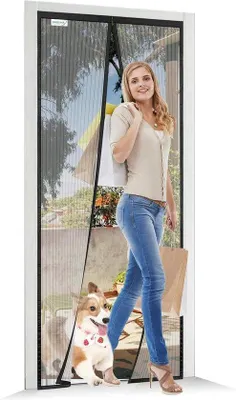 Obrázek produktu pro Stínící záclona na balkon – 95 x 205 cm – černá – záclona na ochranu soukromí