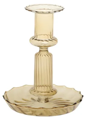 Produktbild von Chic Antique Kerzenständer aus Glas in Bernstein
