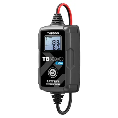 Produktbild von Autobatterie-Ladegerät TB6000Pro mit 6A Ladestrom für 6V/12V Batterien, 5-240Ah, inkl. Testfunktion