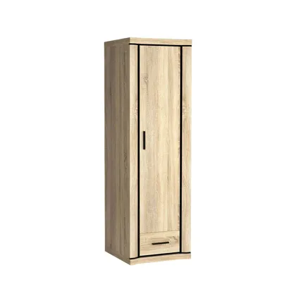 Obrázek produktu pro Úzká šatní skříň AIRA - šířka 58 cm, dub sonoma