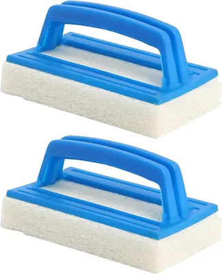 Produktbild von Poolbürsten Set 2-teilig, Schwamm Bürsten, Handreiniger mit Griff, für Garten und Pool
