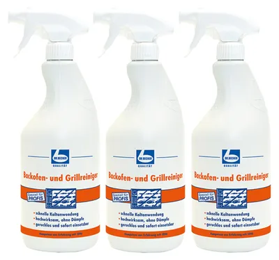 Produktbild von Dr. Becher Backofen und Grillreiniger 1L gegen Fett- & Bratrückstände (3er Pack)