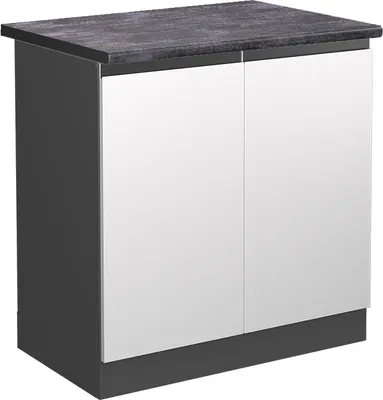 Obrázek produktu pro Skříňka pod dřez Vicco R-Line Bílá 80 cm , PD Antracit, Model 46130