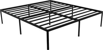 Produktbild von Metallbett RUKIM - Metall Schwarz 200x200x41 cm | Bett 200x200 Bettrahmen Metall Doppelbett