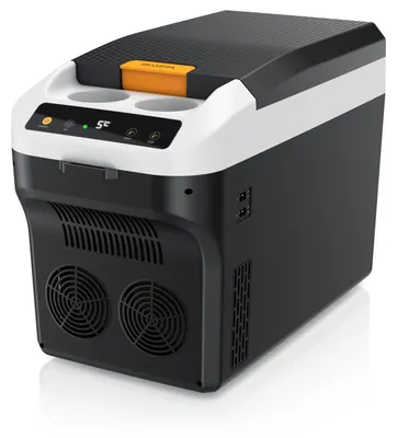 Produktbild von Brandson Kühlbox elektrisch, kühlt & hält warm, -9 bis +65°C, für Mittelkonsole, für Auto & Haus, 20 l, 12 V Auto/ 230 V, mit Getränkehalter