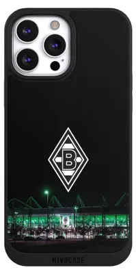 Produktbild von NIVOCASE Handyhülle für Apple iPhone 13 Pro Max  Hülle NIVOpure Case Schwarz Borussia Mönchengladbach Offizielles Lizenzprodukt Stadion