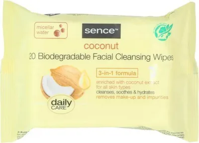 Produktbild von Sence Gesichtsreinigungstücher Kokosnuss 20 Stück