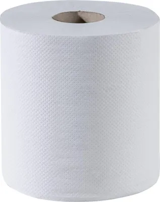 Produktbild von Tissue24 Handtuchrollen Innenauszug Recycling – 1-lagig, 300 m | 6 Rollen | Hygienische Einzelentnahme für Waschraum & Gewerbe